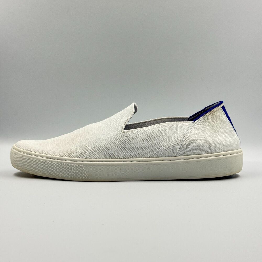 Rothy's Womens 10.5 White The Original Slip-On Knit Sneaker Washable Recycled